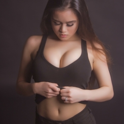 18OMG Addrina Black Shirt Photoshoot